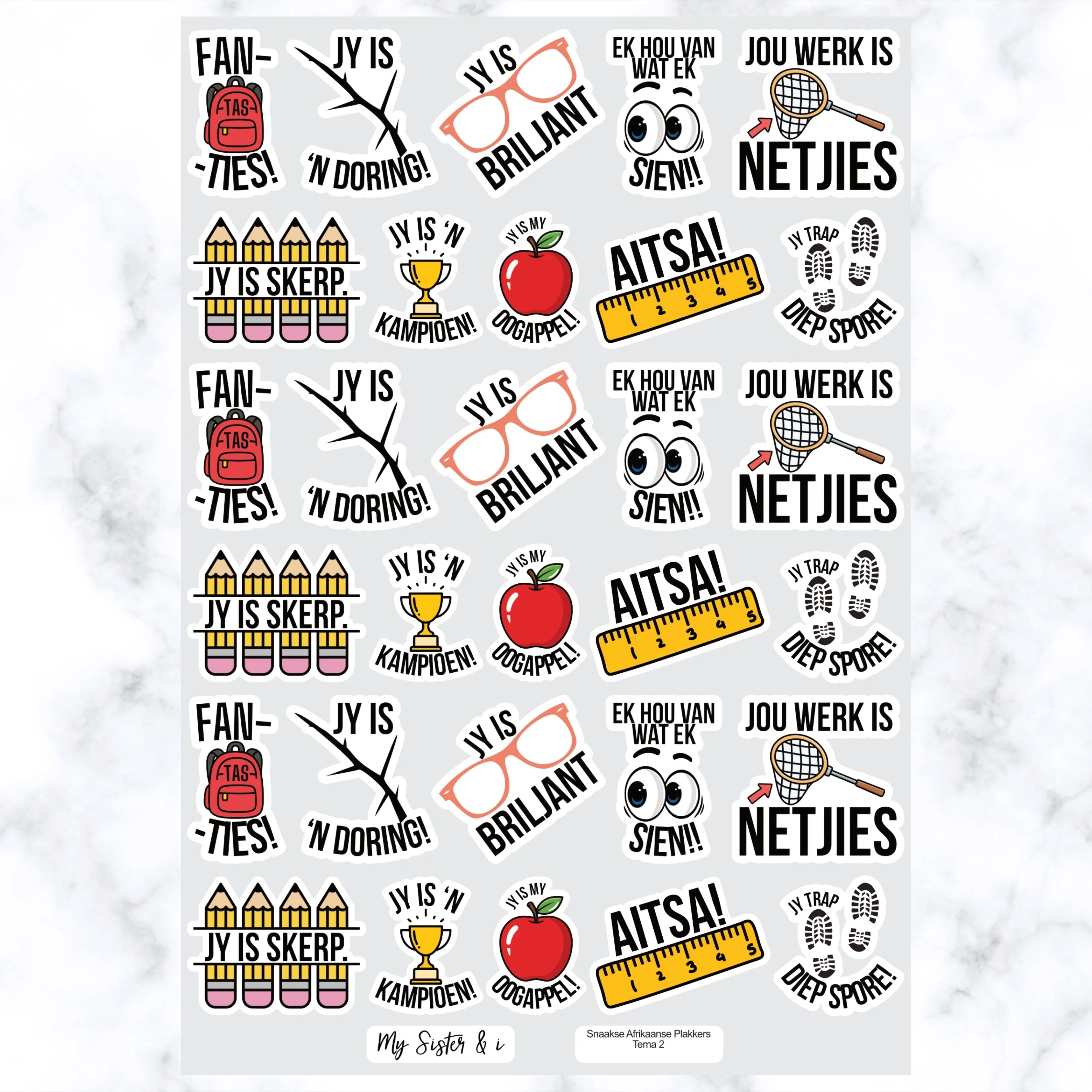 Snaakse Afr Plakkers Tema2 - Pun Stickers