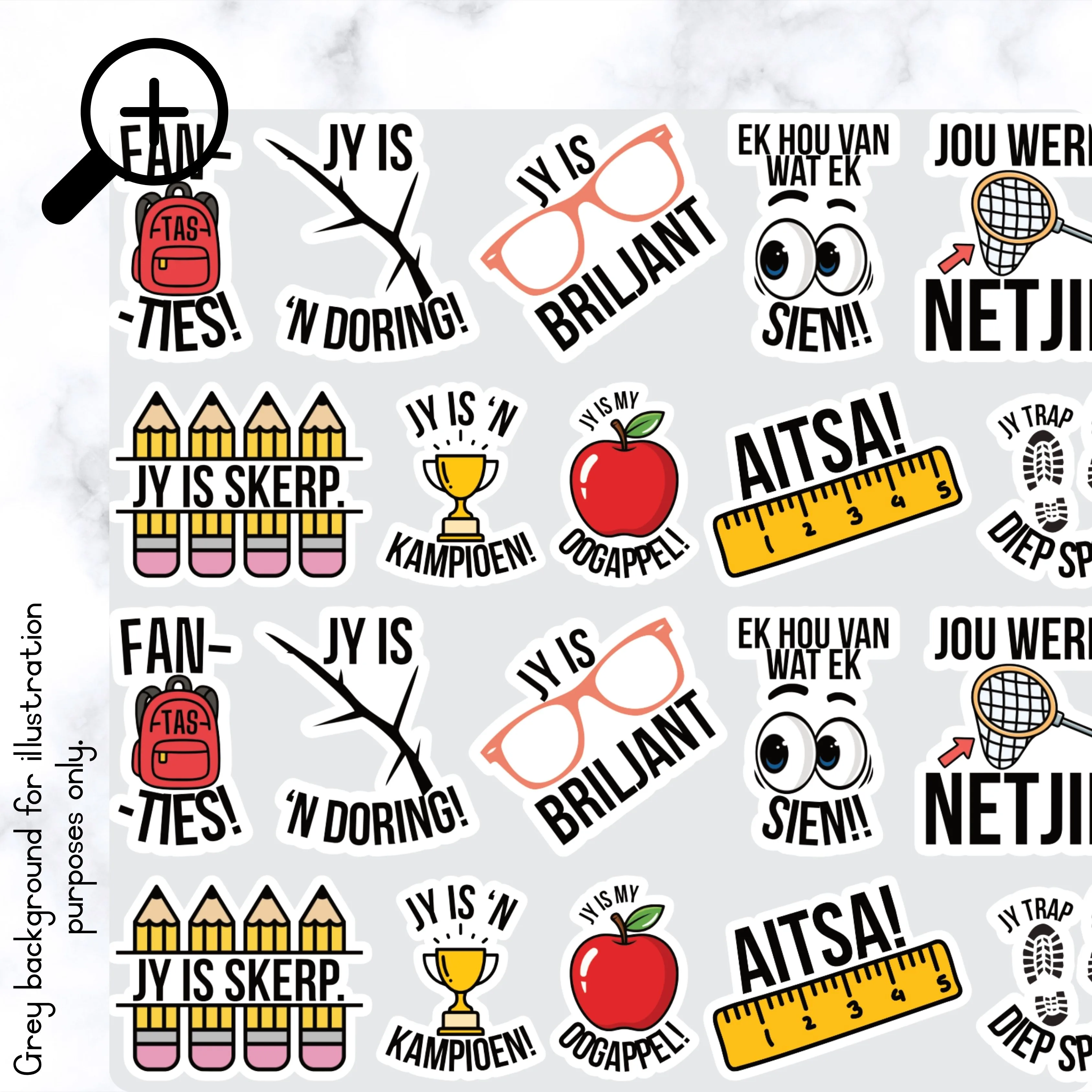 Snaakse Afr Plakkers Tema2 - Pun Stickers - zoom in