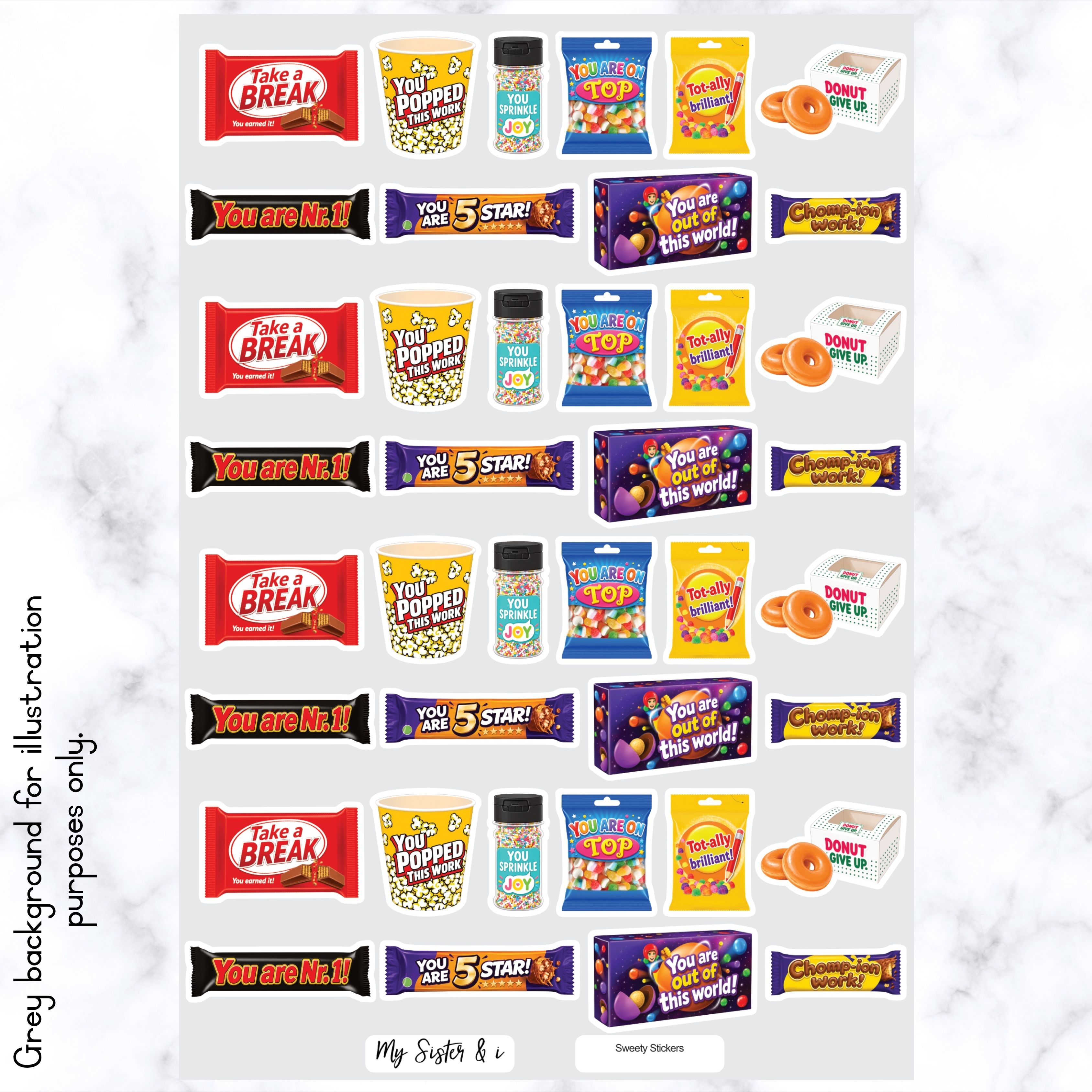 Sweety Reward Teacher Stickers - A