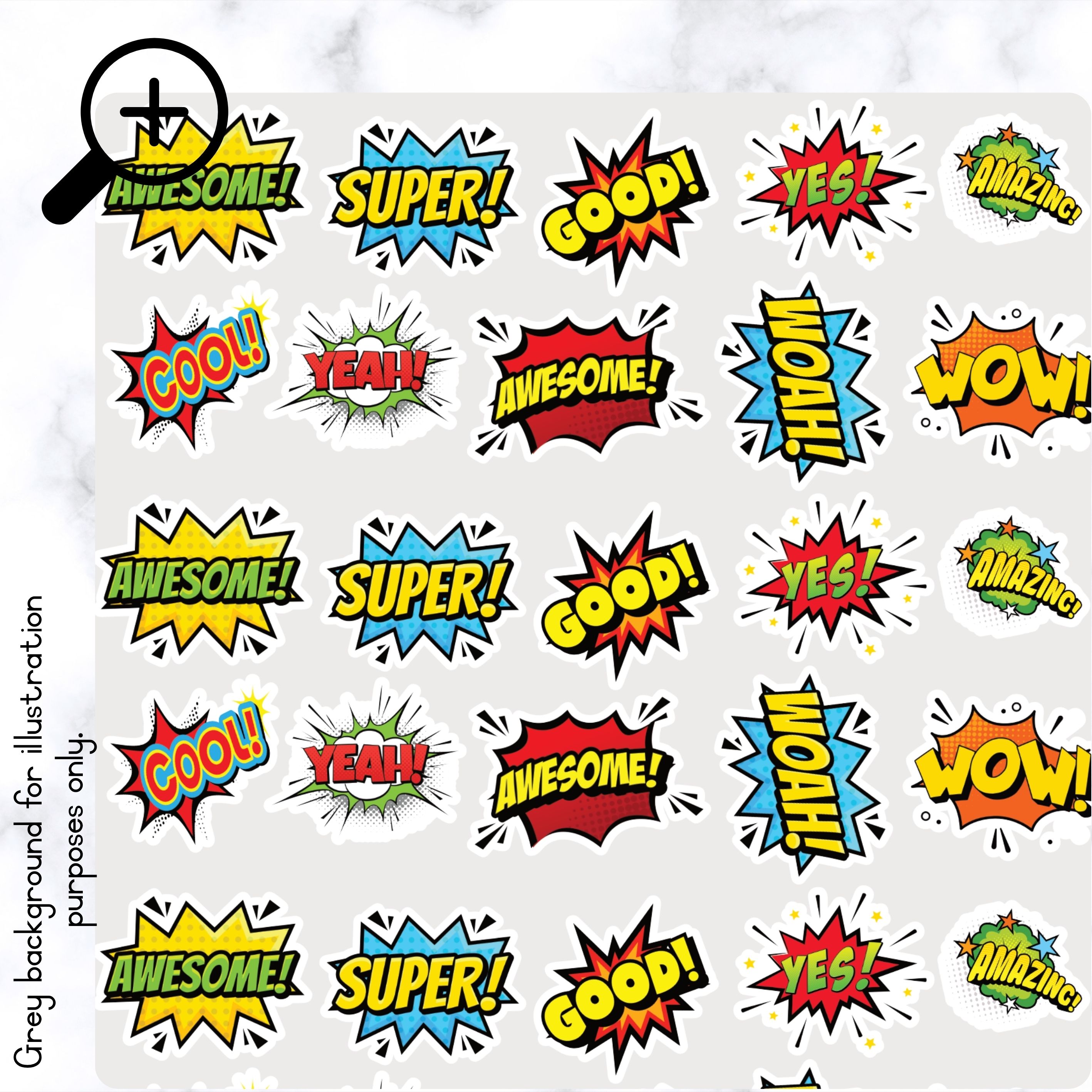 Kapow Stickers - zoom in