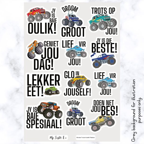Monster Trucks Kosblik Plakkers