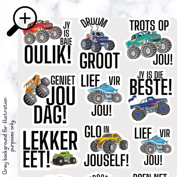 Monster Trucks Kosblik Plakkers