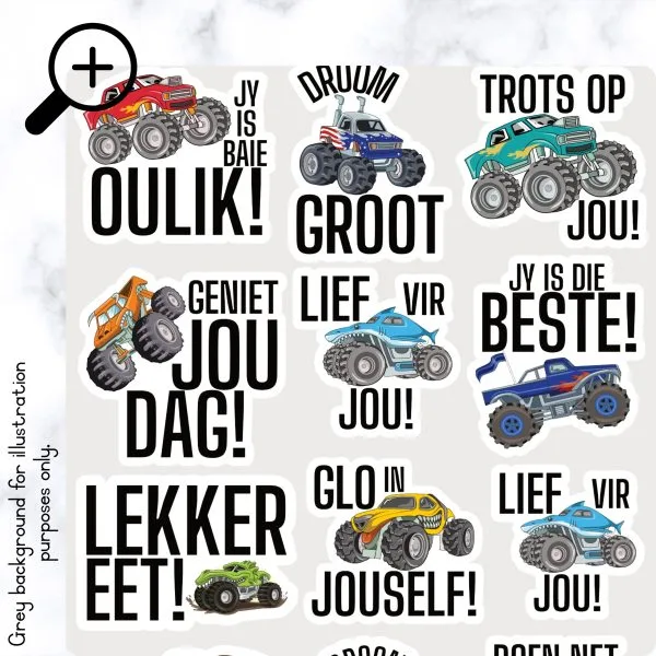 Monster Trucks Kosblik Plakkers