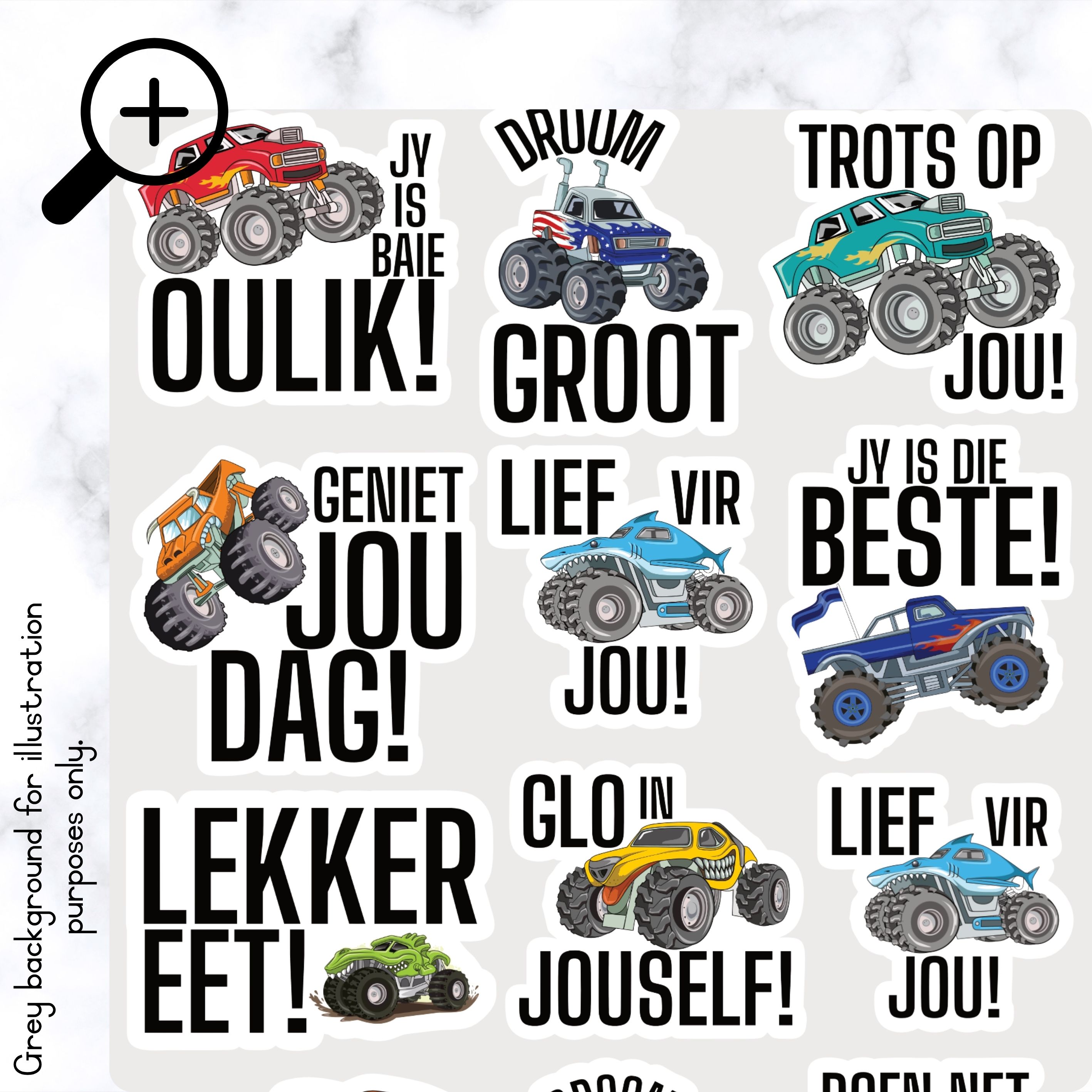 Monster Trucks Kosblik Plakkers