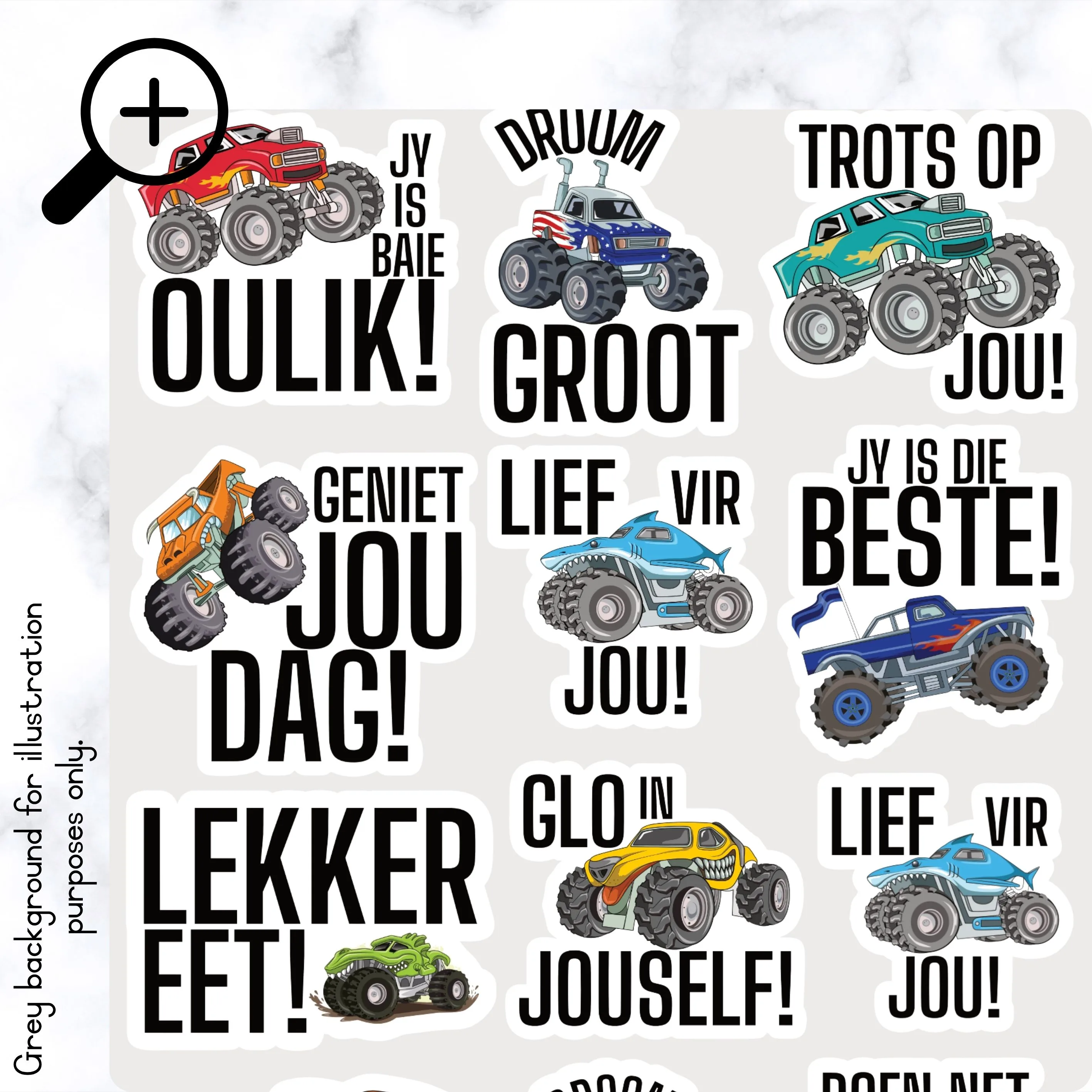 Monster Trucks Kosblik Plakkers