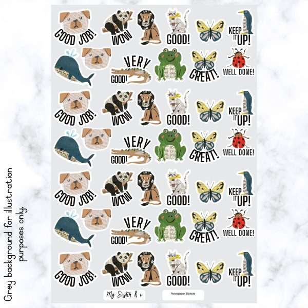 Newspaper Stickers - A