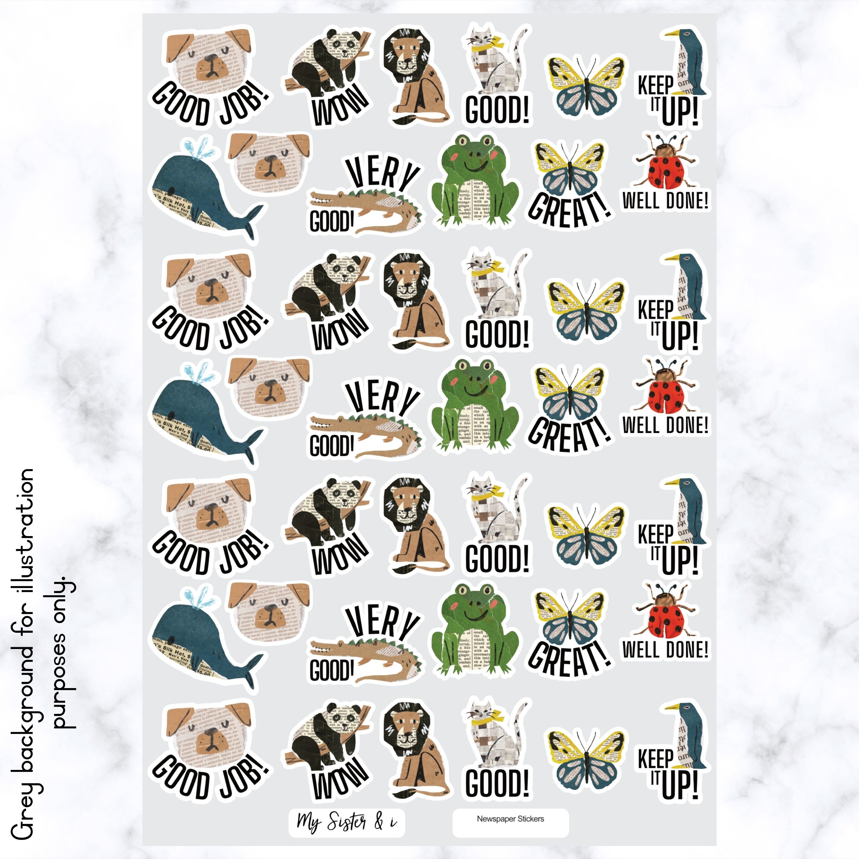 Newspaper Stickers - A
