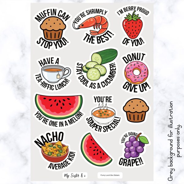 Punny Lunch Box Stickers
