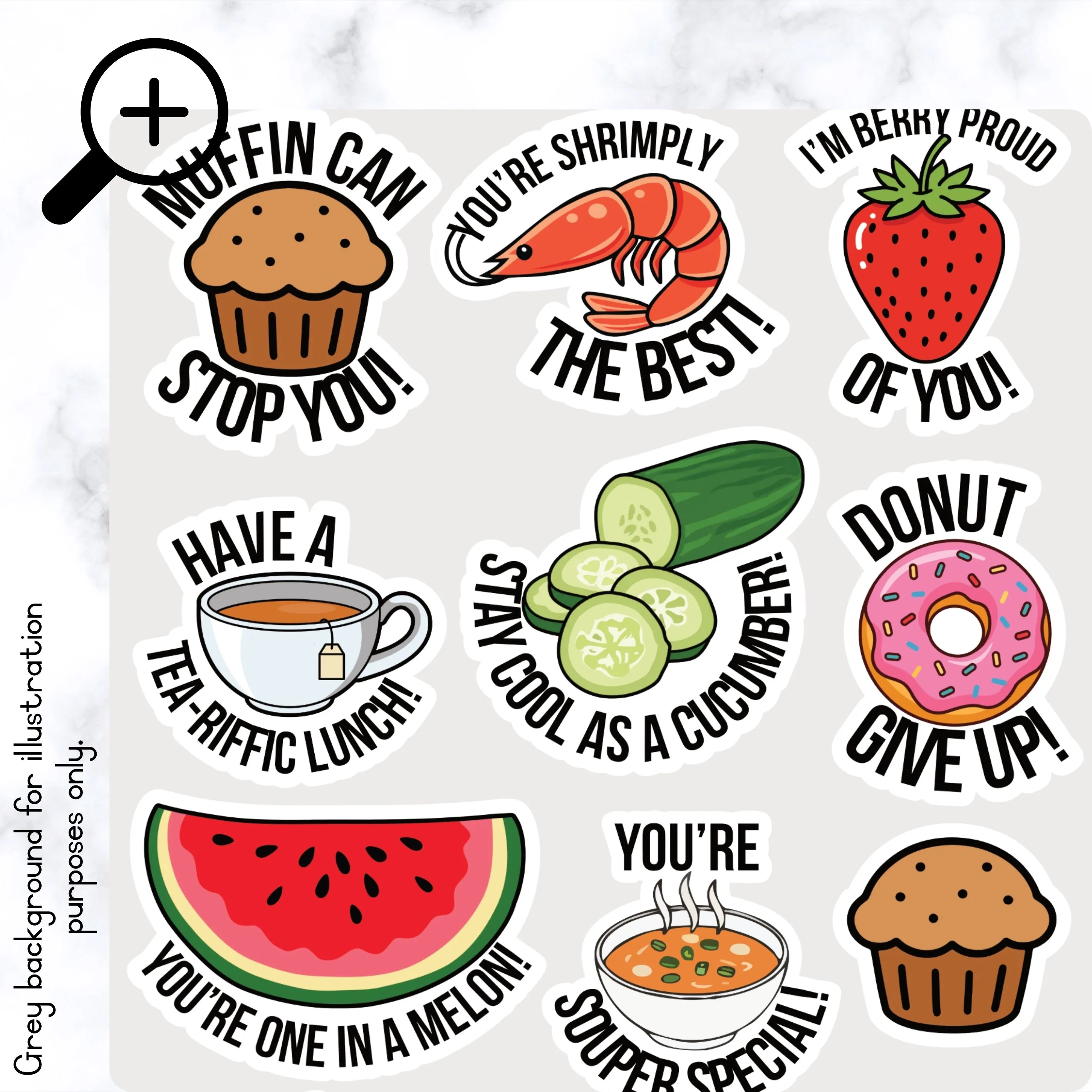 Punny Lunch Box Stickers