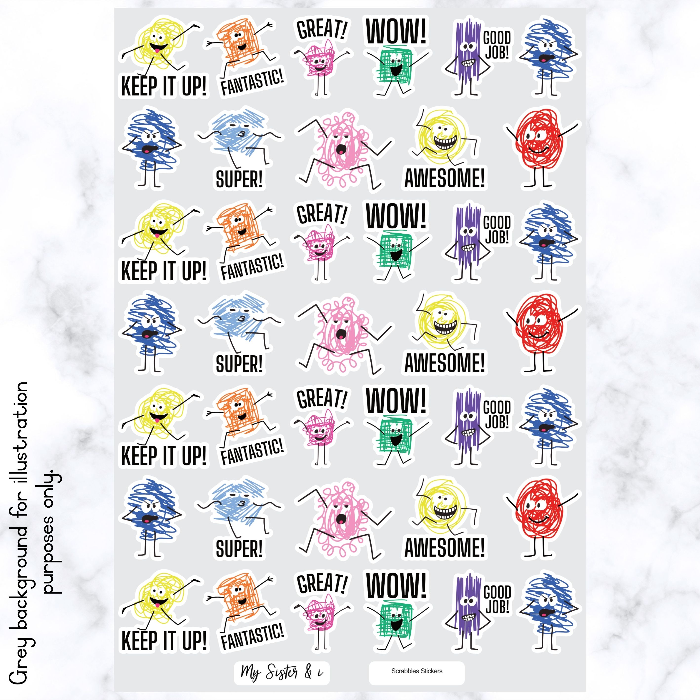 Stickers English - A