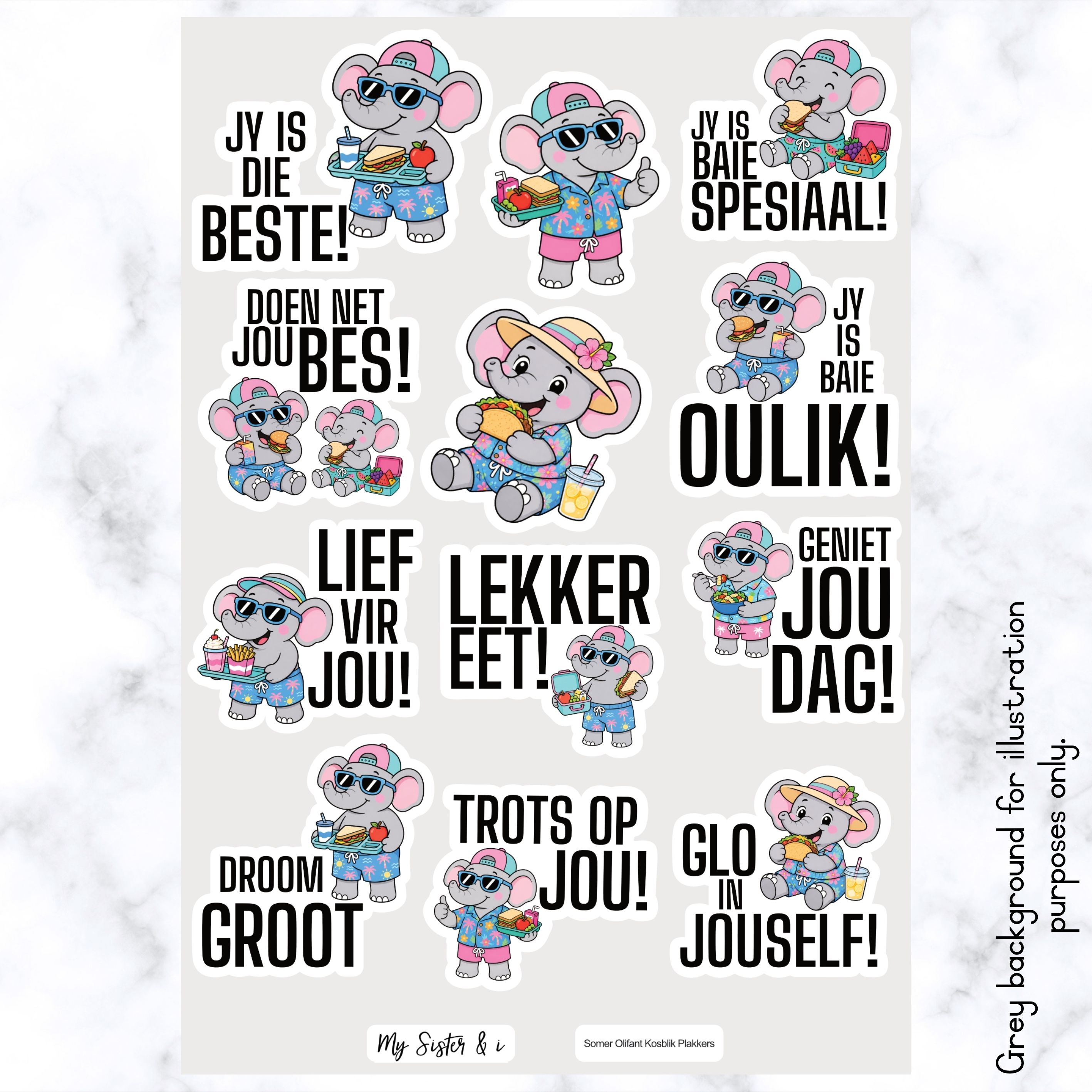 Somer Olifante Kosblik Plakkers