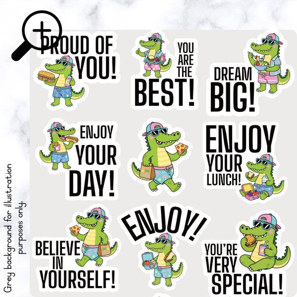 Summer Crocs Lunch Box Stickers