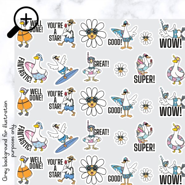 Summer Duck Stickers