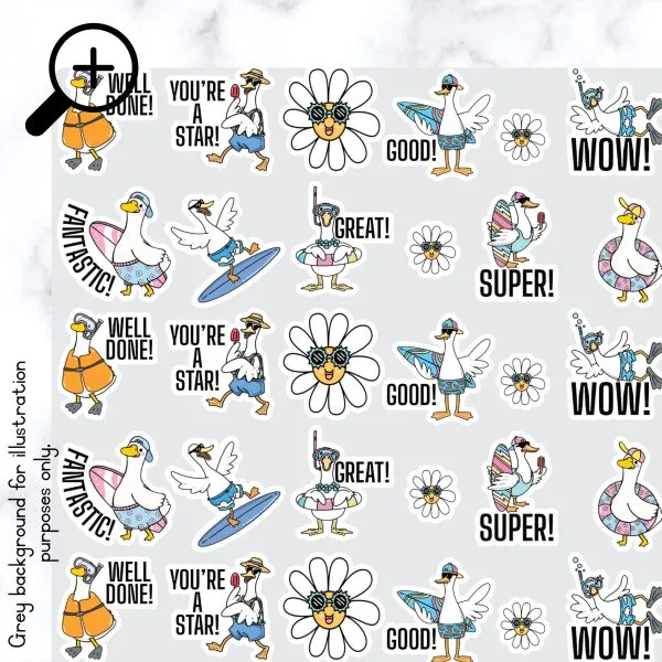 Summer Duck Stickers