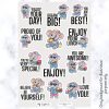 Summer Elephant Lunch Box Stickers