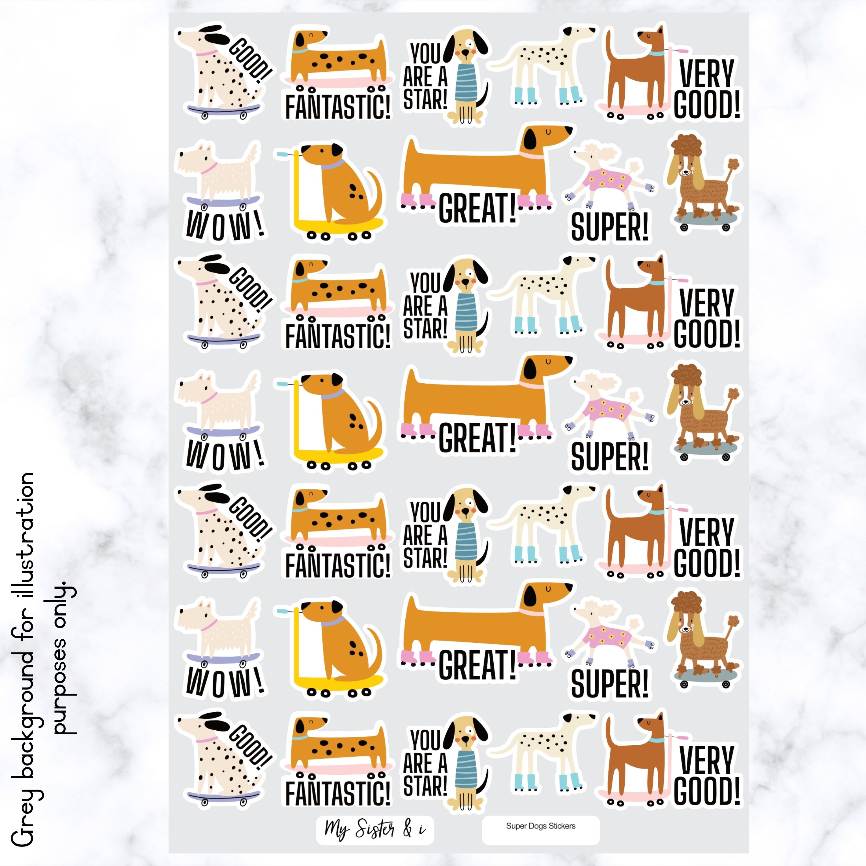 Super Dog Stickers