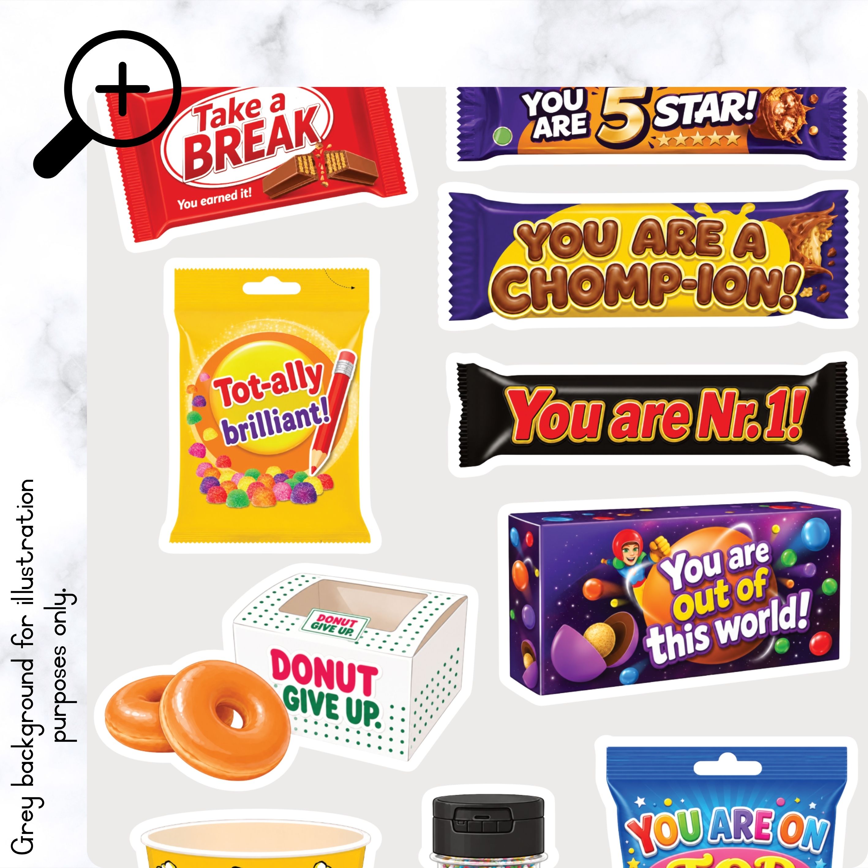 Sweets Lunch Box Stickers