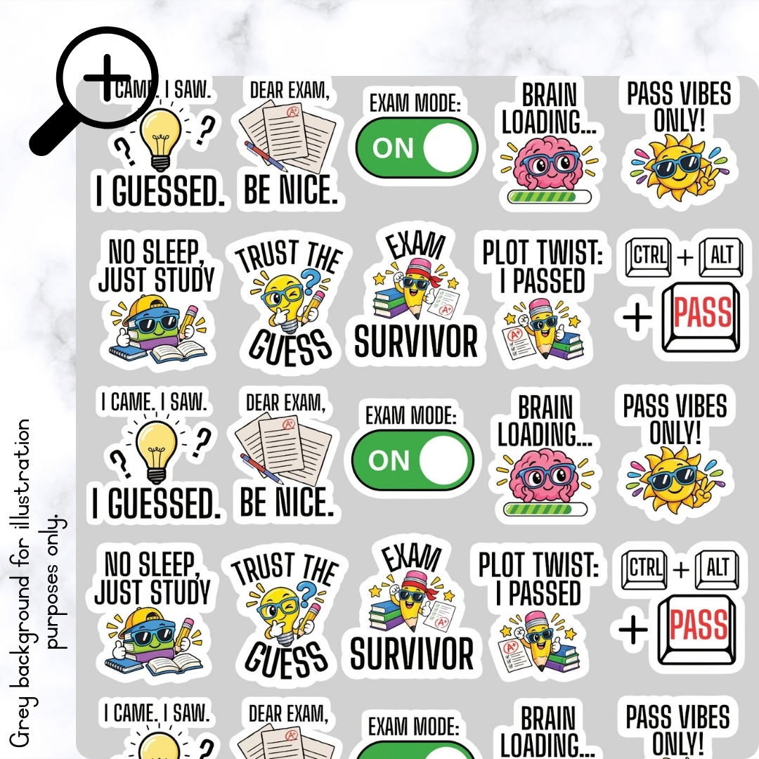 Exam Punny Stickers - Image 2